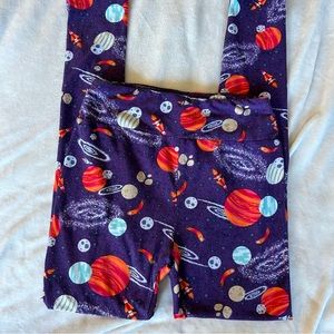 🪩5 for $25🪩LuLaRoe Galaxy Space Planets OS Leggings Fits Size 2-10
